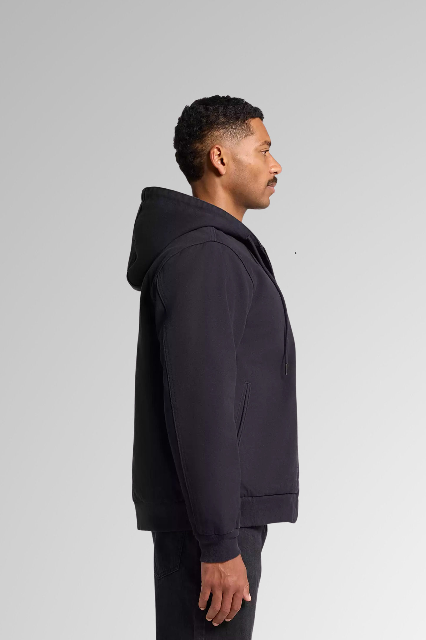 Canvas Bomber Hood Jacket