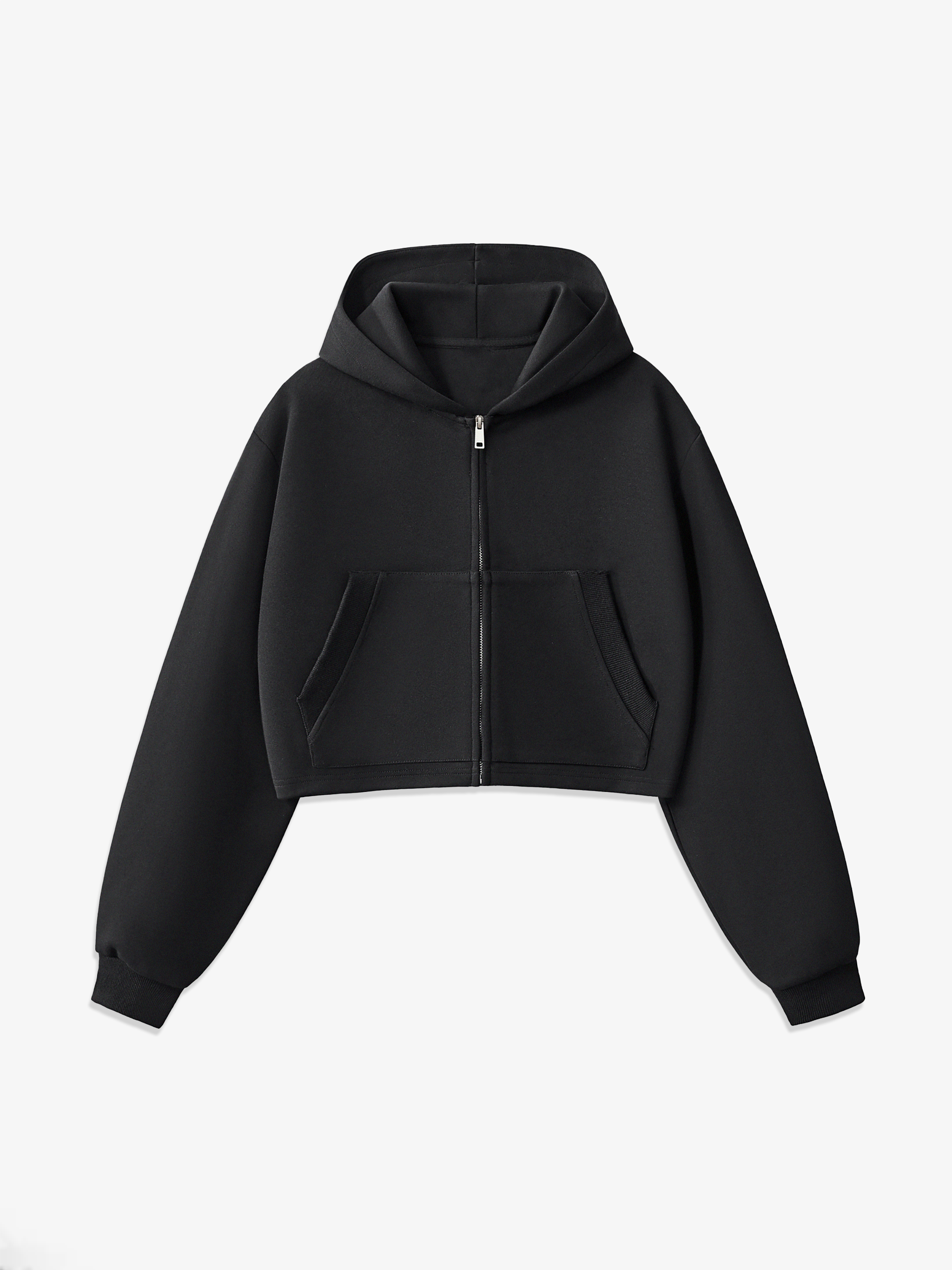 Foundation Cropped Zip Hoodie