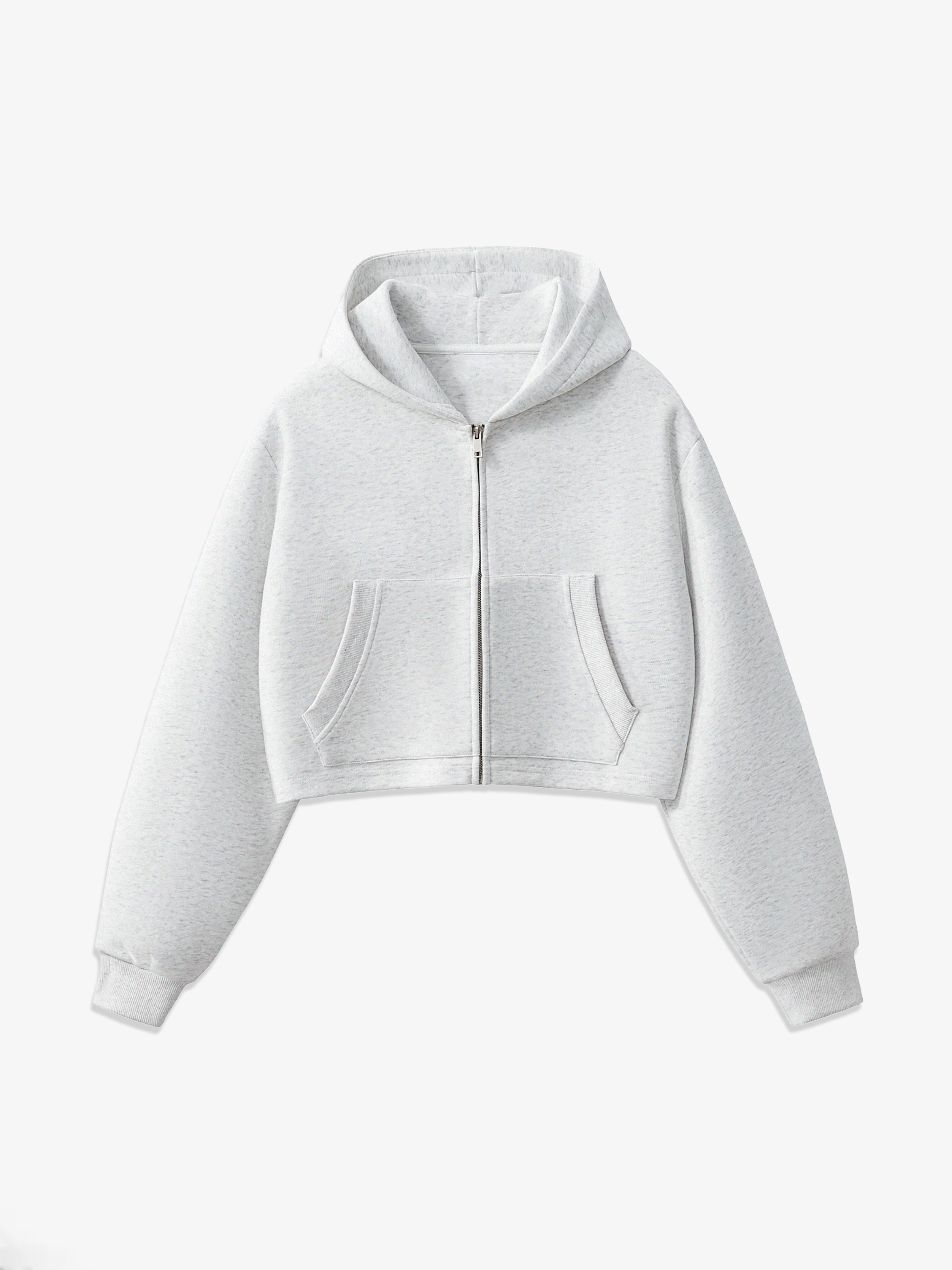 Foundation Cropped Zip Hoodie