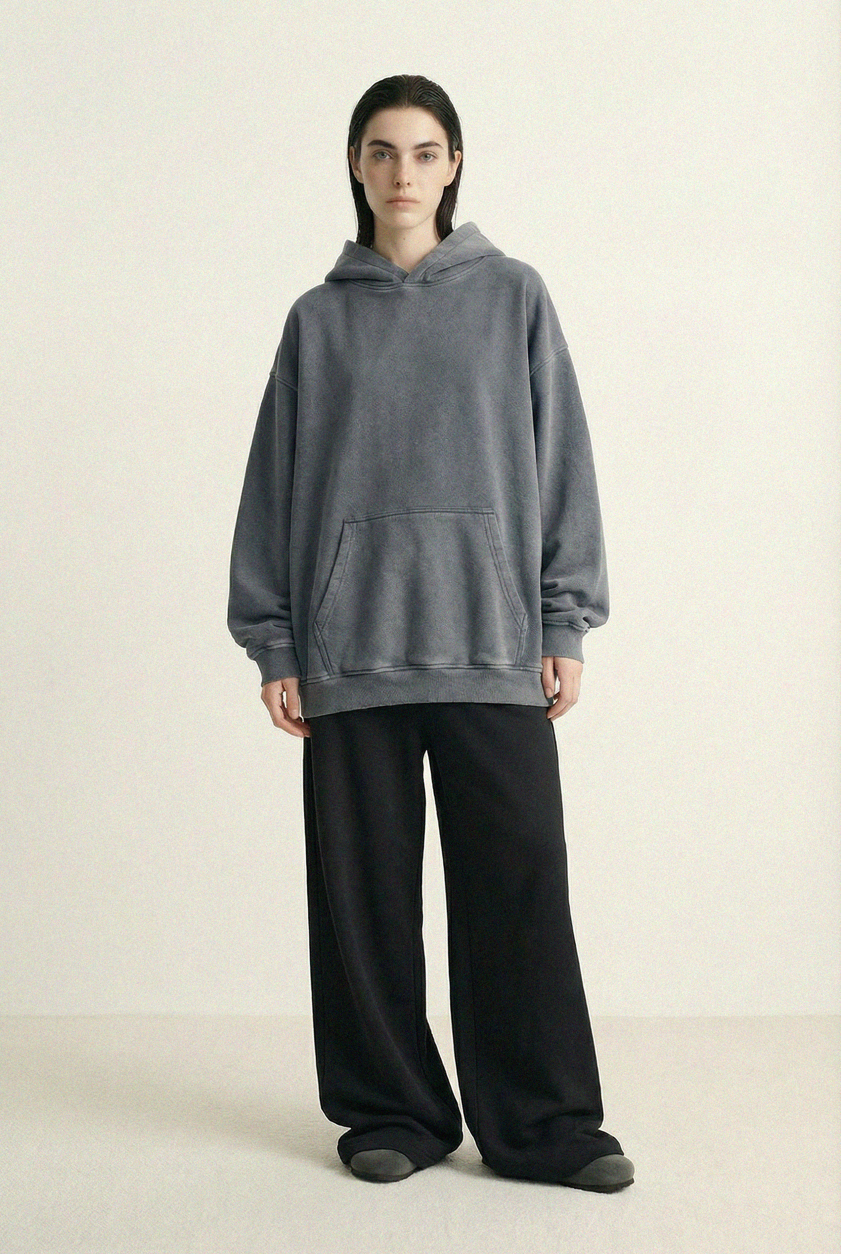 Snow Wash Oversize Hoodie